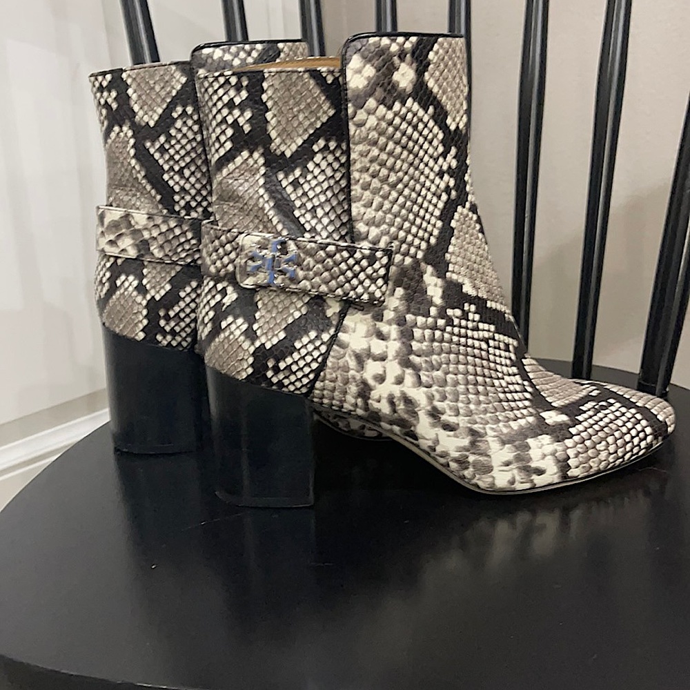 Tory Burch snake skin boots